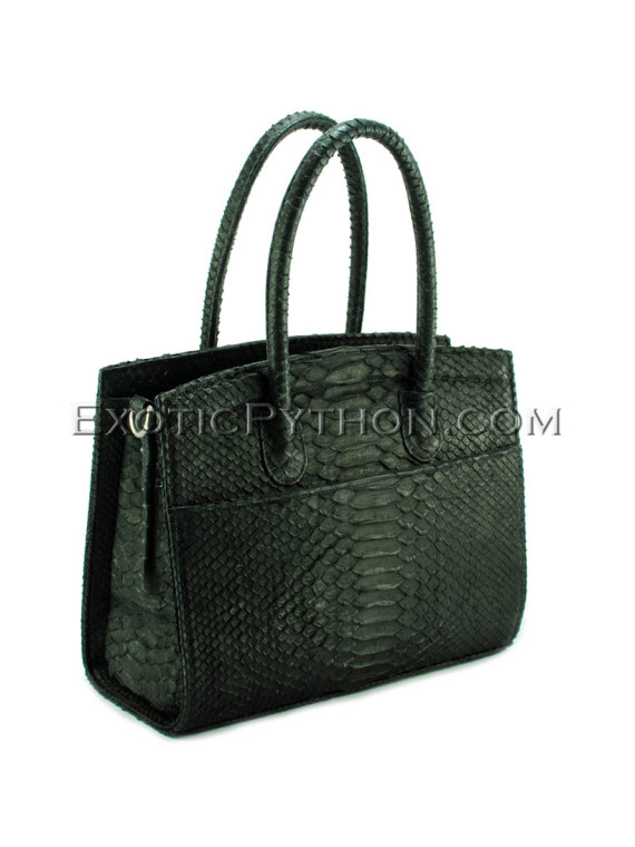 Python leather bag black BG-297