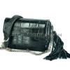 Crocodile leather crossbody bag black color BG-311