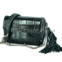 Crocodile leather crossbody bag black color BG-311