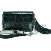 Crocodile leather crossbody bag black color BG-311