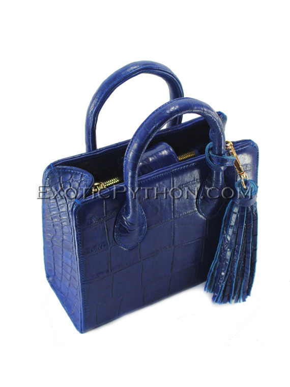  Crocodile leather bag blue color BG-312