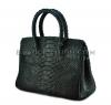Python leather handbag black BG-313