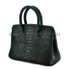 Python leather handbag black BG-313