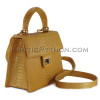 Python leather crossbody bag yellow color BG-317