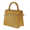 Python leather crossbody bag yellow color BG-317