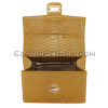 Python leather crossbody bag yellow color BG-317