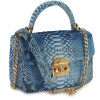 Python leather crossbody  bag BG-319