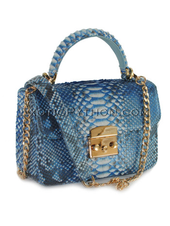 Python leather crossbody  bag BG-319