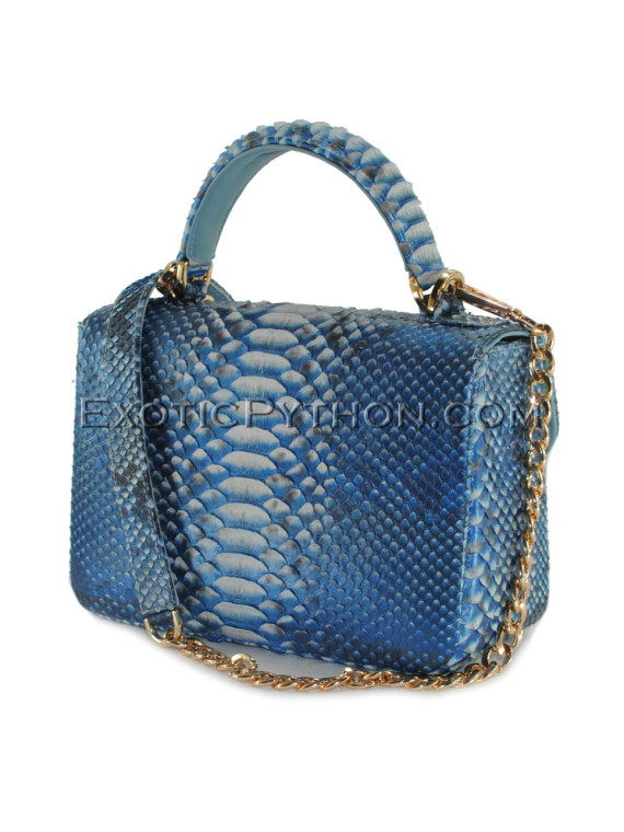 Python leather crossbody  bag BG-319