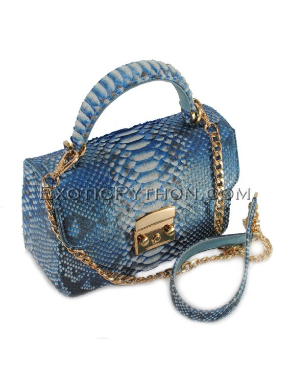 Python leather crossbody  bag BG-319