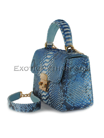 Python leather crossbody  bag BG-319