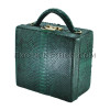 Python leather handbag green color BG-320