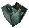 Python leather handbag green color BG-320