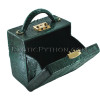 Python leather handbag green color BG-320