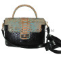 Python leather handbag multi color BG-321