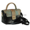 Python leather handbag multi color BG-321