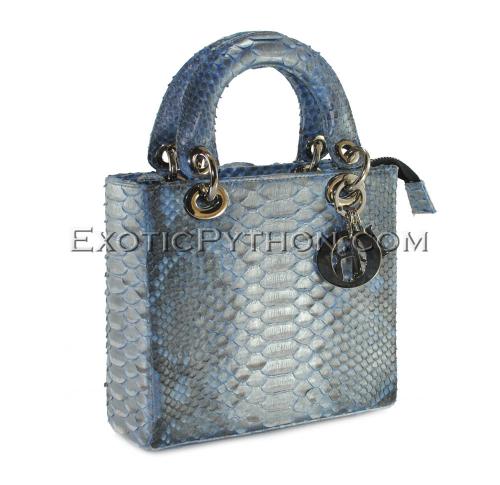 Python leather handbag BG-322