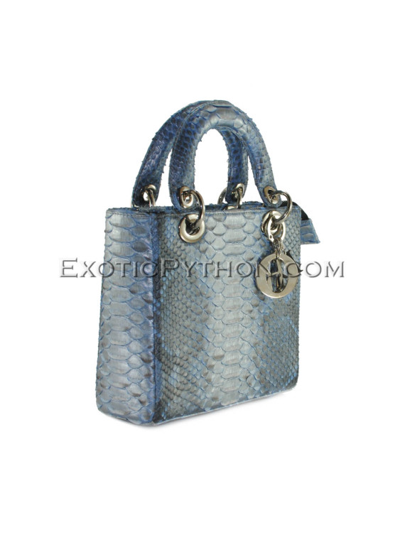 Python leather handbag BG-322