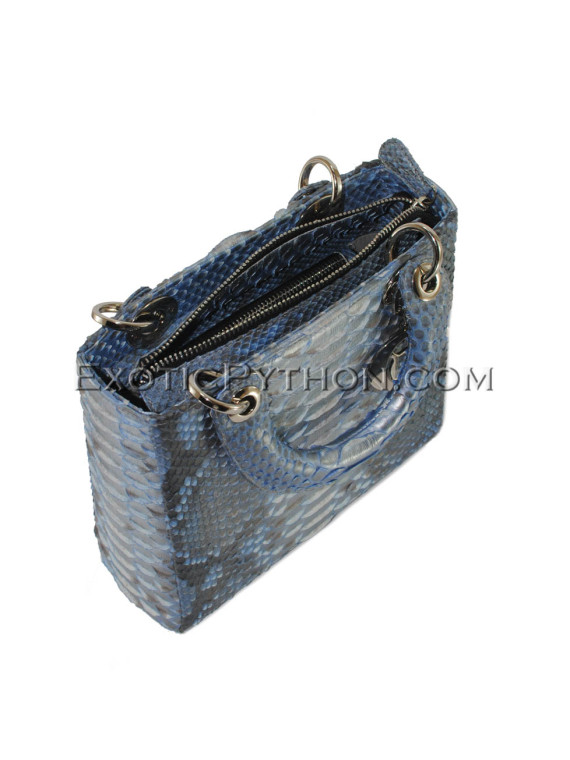 Python leather handbag BG-322