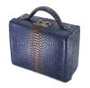 Python leather handbag blue color BG-323