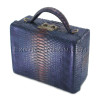 Python leather handbag blue color BG-323