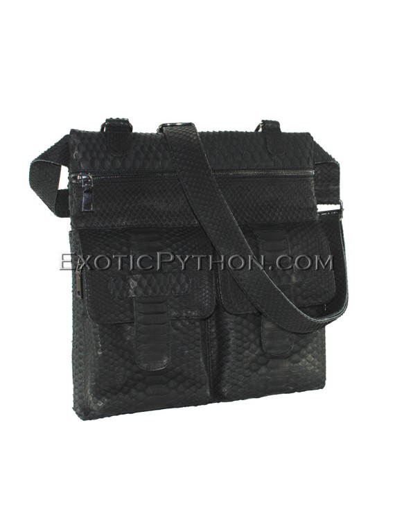 Python leather crossbody bag BG-325