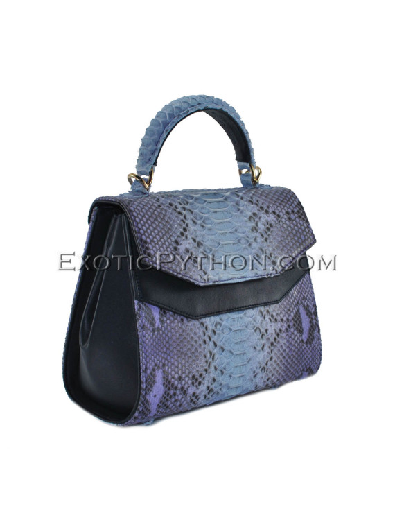 Python leather handbag BG-328