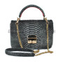 Python leather crossbody bag BG-329