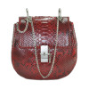 Python leather crossbody bag BG-331