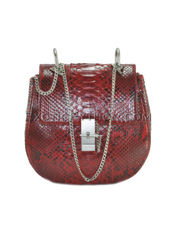 Python leather crossbody bag BG-331