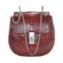 Python leather crossbody bag BG-331