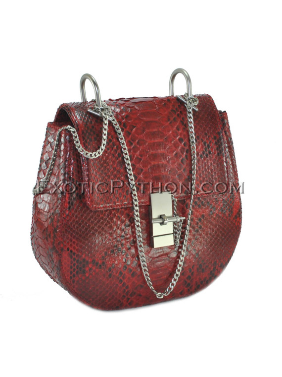 Python leather crossbody bag BG-331