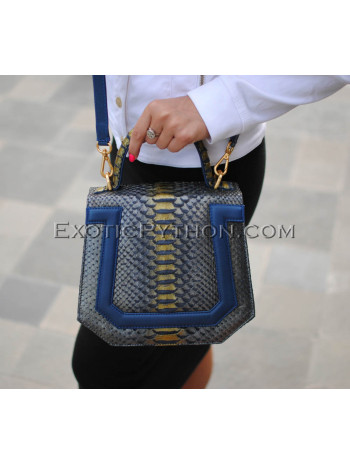 Python leather bag multi color  BG-335