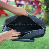 Python leather handbag gray BG-336