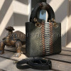 Python leather handbag multi color BG-338