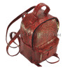 Red python leather backpack  BG-341