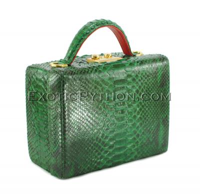 Python leather green bag BG-344