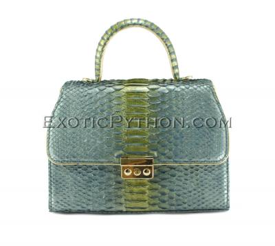 Genuine Python Skin Black Pouch Bag Exotic Leather Bags 