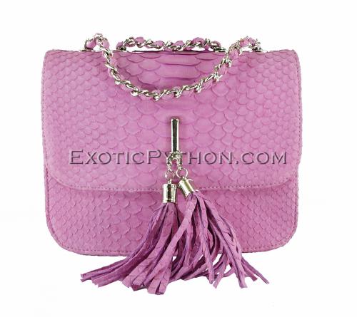 Pink python clutch bag CL-142