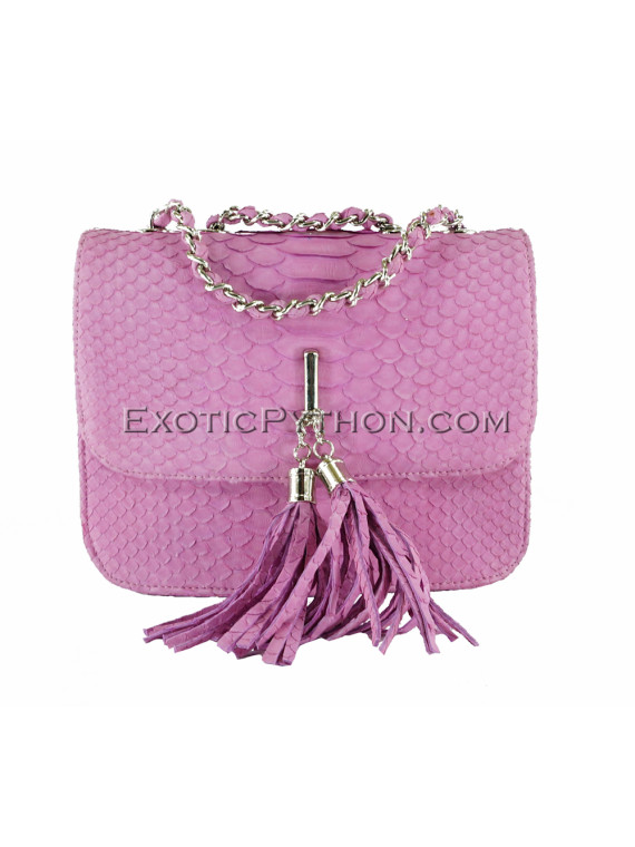 Pink python clutch bag CL-142