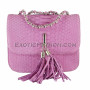 Pink python clutch bag CL-142