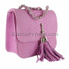 Pink python clutch bag CL-142