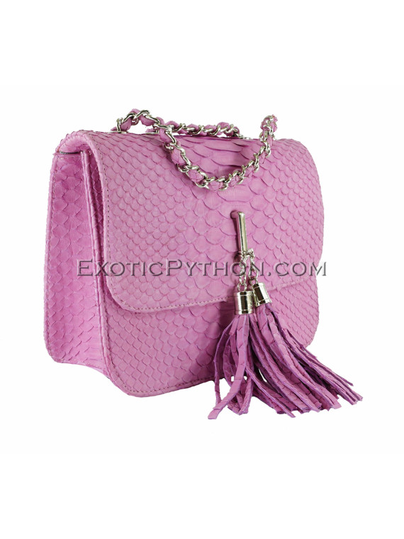 Pink python clutch bag CL-142