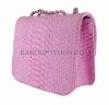 Pink python clutch bag CL-142