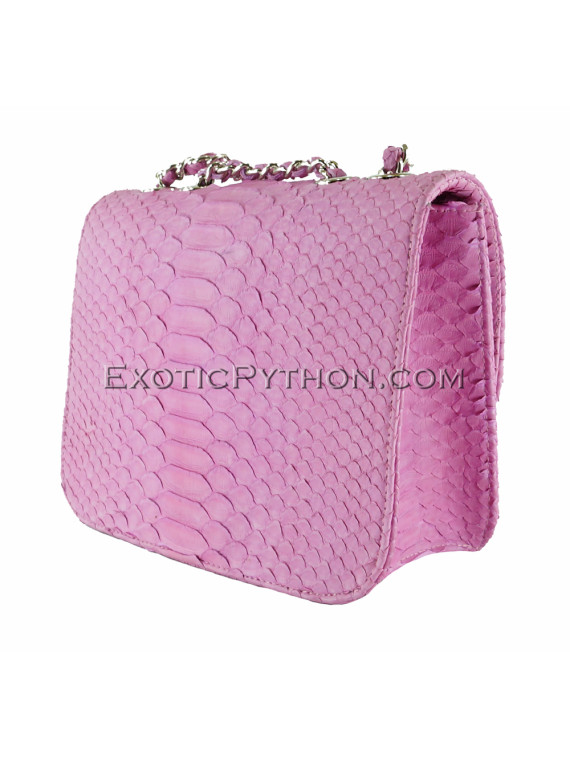 Pink python clutch bag CL-142