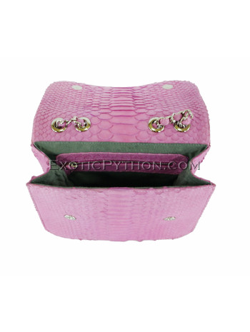 Pink python clutch bag CL-142