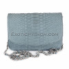 Python leather clutch gray color CL-145