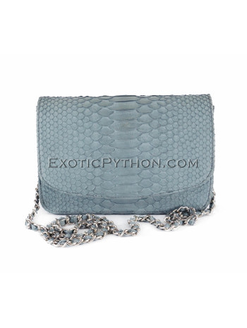 Python leather clutch gray color CL-145