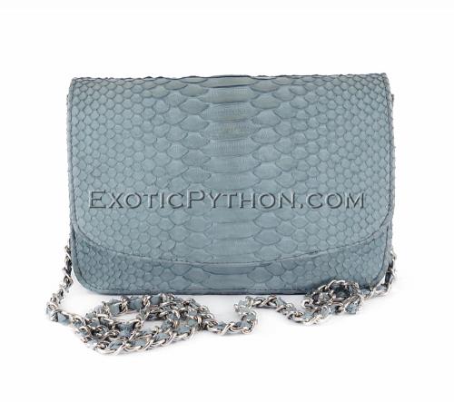 Python leather clutch gray color CL-145