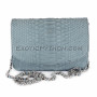 Python leather clutch gray color CL-145